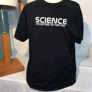 XL Men’s Black T-shirt w/Science Slogan